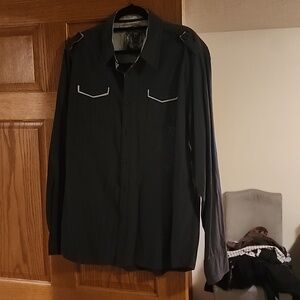 7 Diamonds button up long sleeve shirt Large